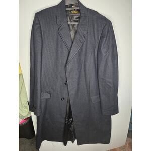 Vintage Hart Schaffner & Marx Herringbone Wool classic Coat Size L 44-in Length